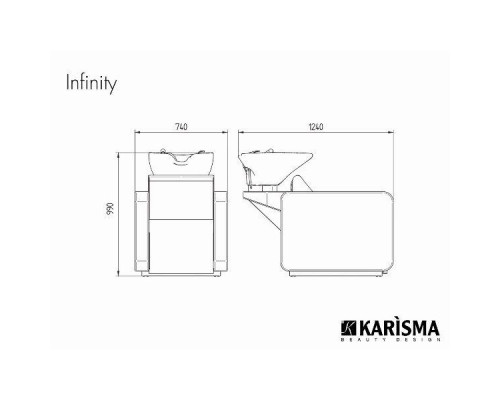 Мойка парикмахерская INFINITY MODULO