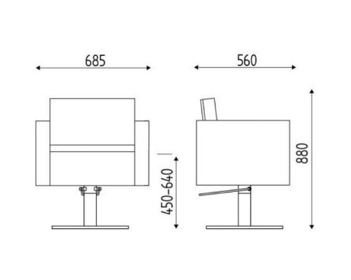 Кресло парикмахерское SQUARE