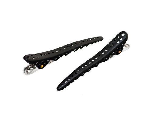 Комплект зажимов Shark Clip (2 штуки), черный, YS-Shark clip black met